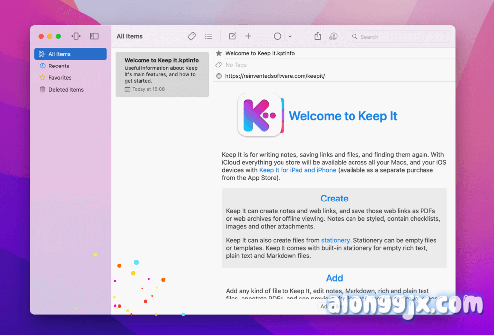 Keep It for Mac(笔记和组织工具) v2.7.6专业版 最新功能预览